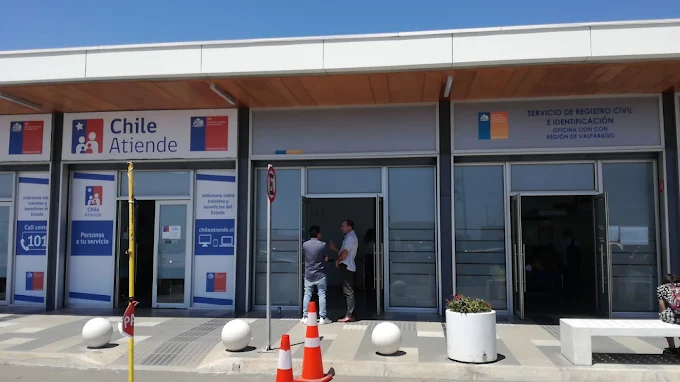 Fachada de la Oficina del Registro Civil en Concón